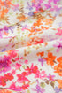 Flirty Floral Fields Puff Sleeve Notched Neck Tiered Mini Dress